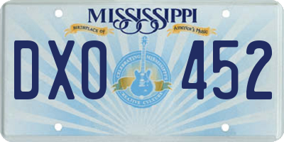 MS license plate DXO452