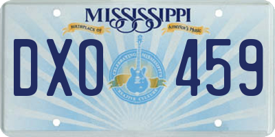 MS license plate DXO459