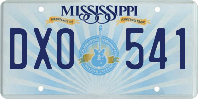 MS license plate DXO541