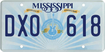 MS license plate DXO618