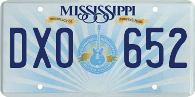 MS license plate DXO652