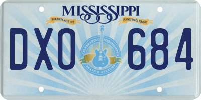 MS license plate DXO684