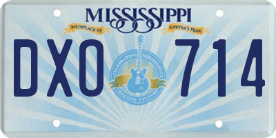 MS license plate DXO714