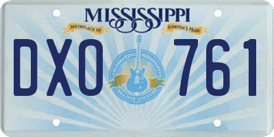MS license plate DXO761