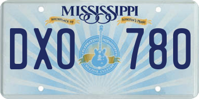 MS license plate DXO780