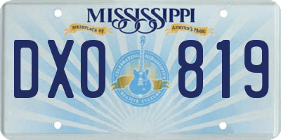 MS license plate DXO819