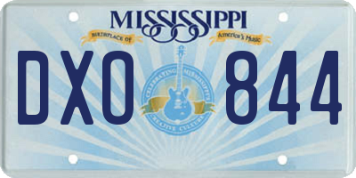 MS license plate DXO844