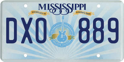 MS license plate DXO889