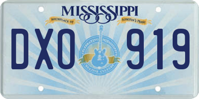 MS license plate DXO919
