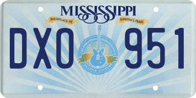 MS license plate DXO951