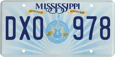 MS license plate DXO978