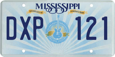 MS license plate DXP121