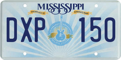 MS license plate DXP150