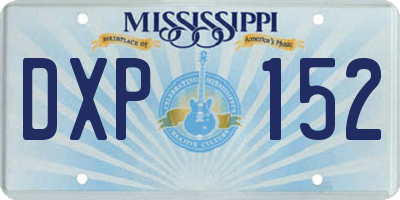 MS license plate DXP152