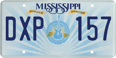 MS license plate DXP157