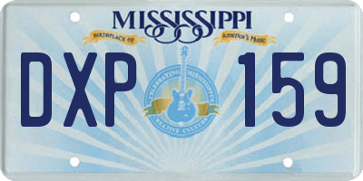 MS license plate DXP159