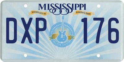 MS license plate DXP176