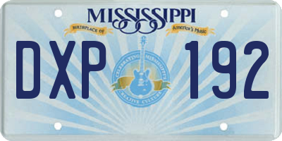 MS license plate DXP192