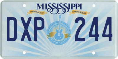 MS license plate DXP244