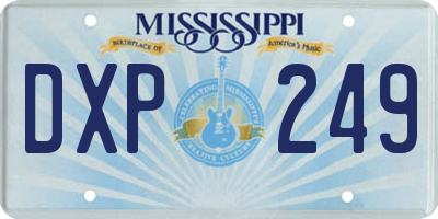 MS license plate DXP249