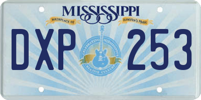 MS license plate DXP253