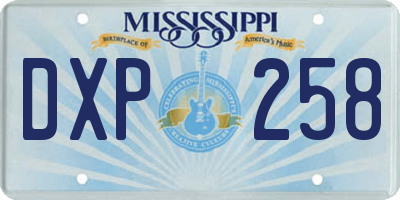 MS license plate DXP258