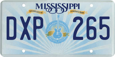 MS license plate DXP265