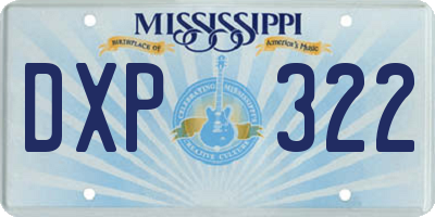 MS license plate DXP322