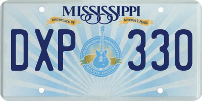 MS license plate DXP330