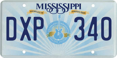 MS license plate DXP340