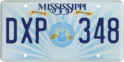 MS license plate DXP348