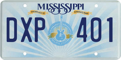 MS license plate DXP401