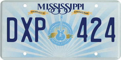 MS license plate DXP424