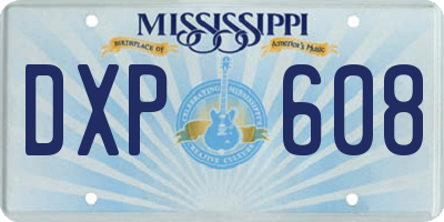 MS license plate DXP608