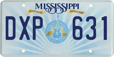 MS license plate DXP631
