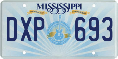 MS license plate DXP693