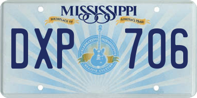 MS license plate DXP706
