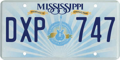 MS license plate DXP747
