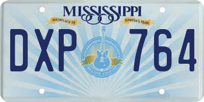 MS license plate DXP764