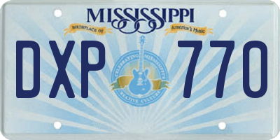 MS license plate DXP770