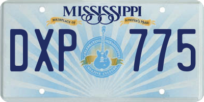 MS license plate DXP775