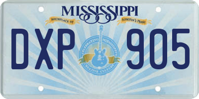 MS license plate DXP905