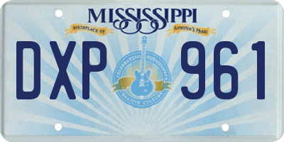 MS license plate DXP961