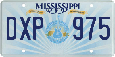 MS license plate DXP975