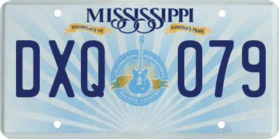 MS license plate DXQ079