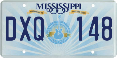 MS license plate DXQ148
