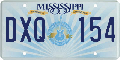 MS license plate DXQ154
