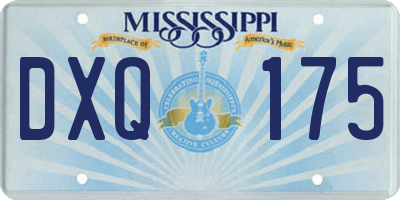 MS license plate DXQ175