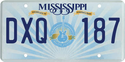 MS license plate DXQ187