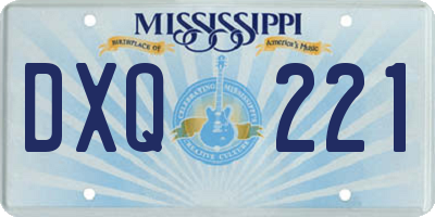 MS license plate DXQ221
